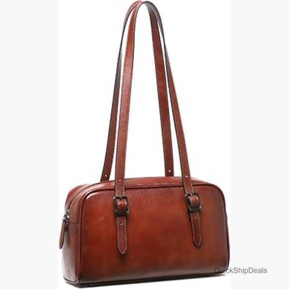 Genuine Leather Hobo Shoulder Bag with Adjustable Straps, Clutch Convertible main image 4